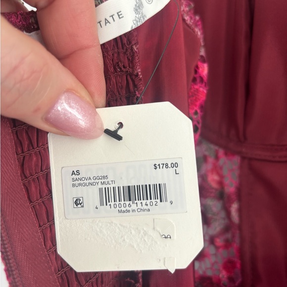 NWT Altar'd State Liora Floral Lace Maxi Dress with Spaghetti Straps Sz L - Picture 9 of 9